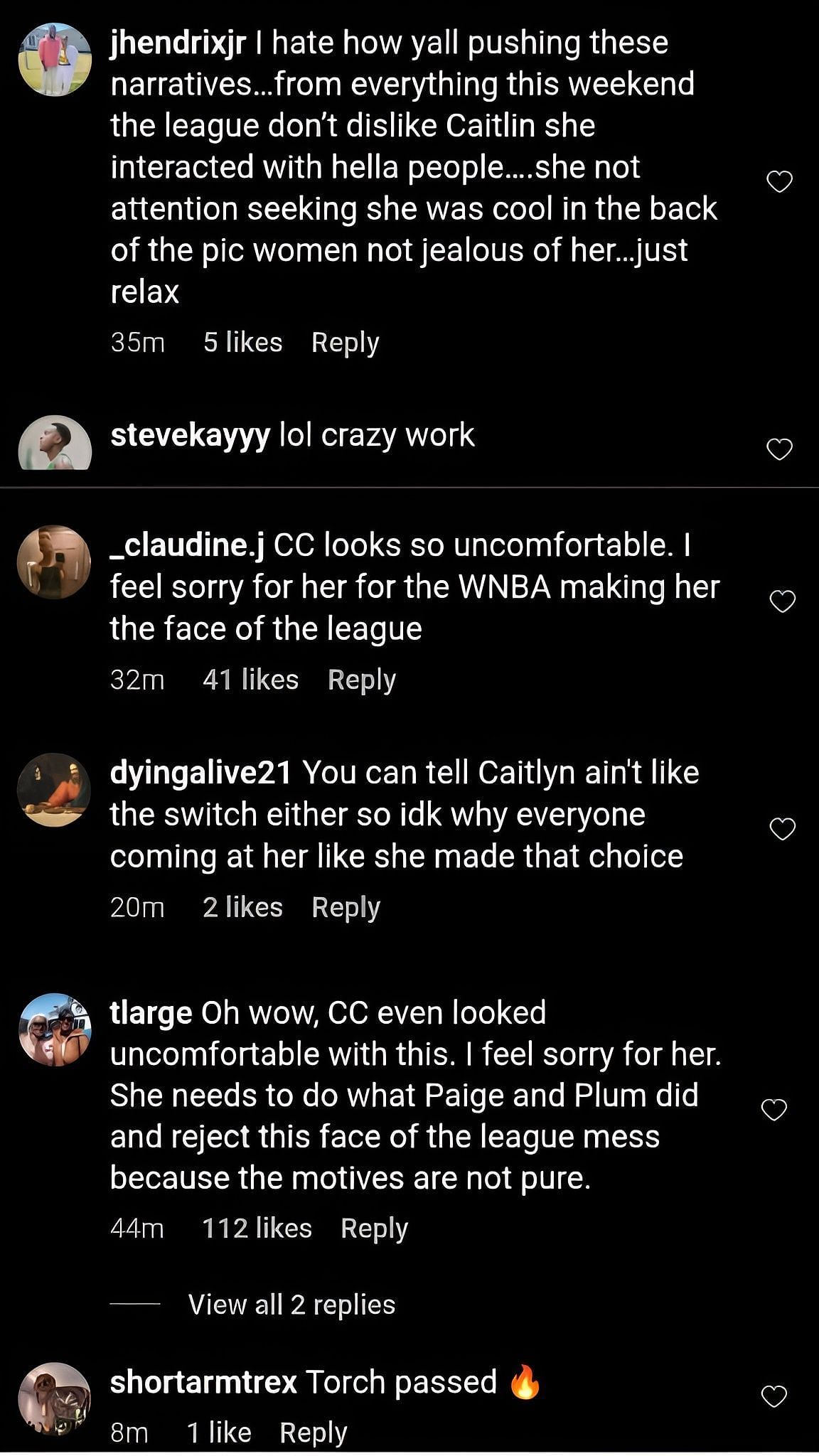 Comments on the Instagram post via @espn.